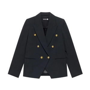Mint Velvet Black Double Breasted Blazer